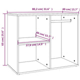 Armoire de dressing Blanc brillant 80x40x65cm Bois d'ingénierie