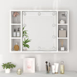 Armoire à miroir avec LED Blanc 76x15x55 cm