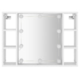 Armoire à miroir avec LED Blanc 76x15x55 cm