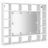 Armoire de miroir avec LED Blanc 91x15x76,5 cm