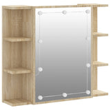 Armoire à miroir avec LED Chêne sonoma 70x16,5x60 cm