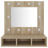 Spiegelschrank mit LED Sonoma-Eiche 60x31,5x62 cm