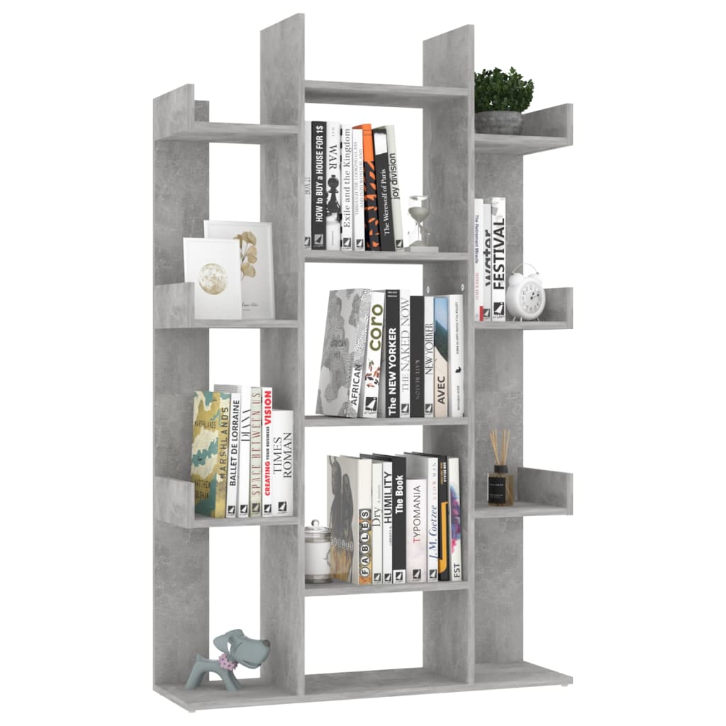 Concrete Grey Bookcase 86x25.5x140 cm Engineered Wood