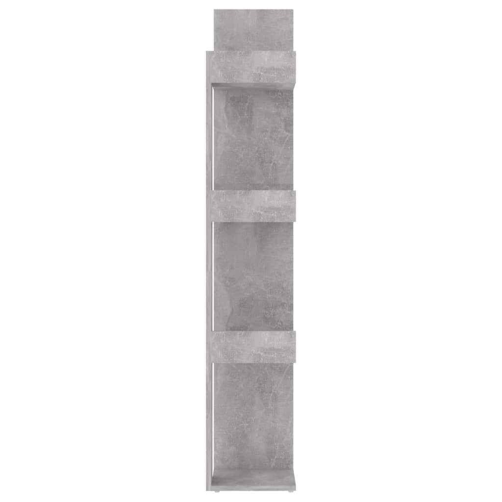 Bibliothèque Gris béton 86x25,5x140 cm Bois d’ingénierie