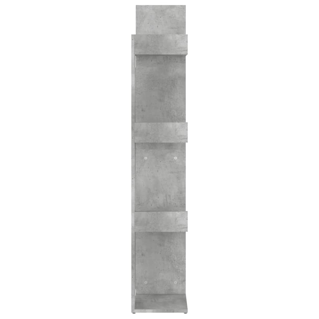 Bibliothèque Gris béton 48x25,5x140 cm Bois d’ingénierie