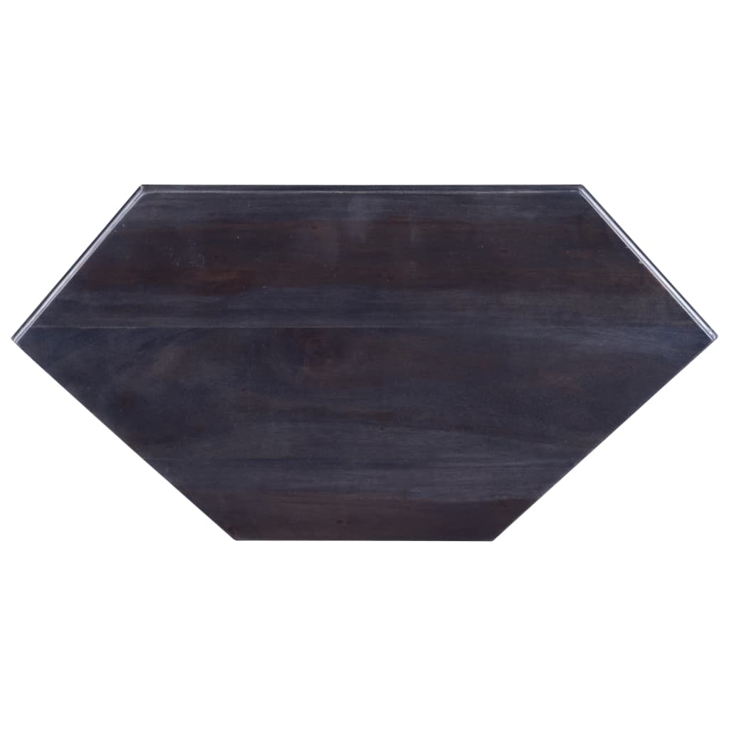 Meuble TV d'angle Noir clair 80x40x49 cm Bois massif d'acajou