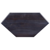 Meuble TV d'angle Noir clair 80x40x49 cm Bois massif d'acajou