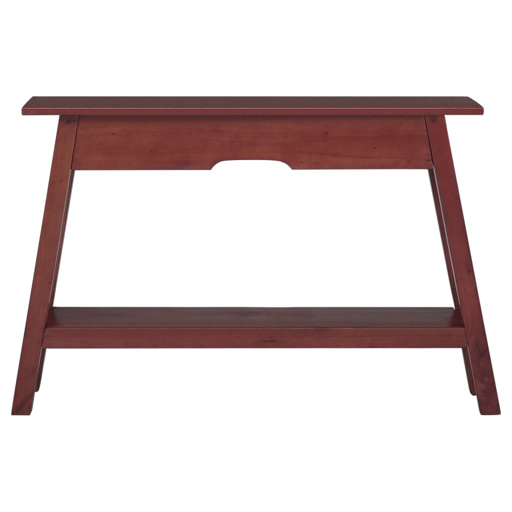 Table console marron 110x30x75 cm bois massif d'acajou