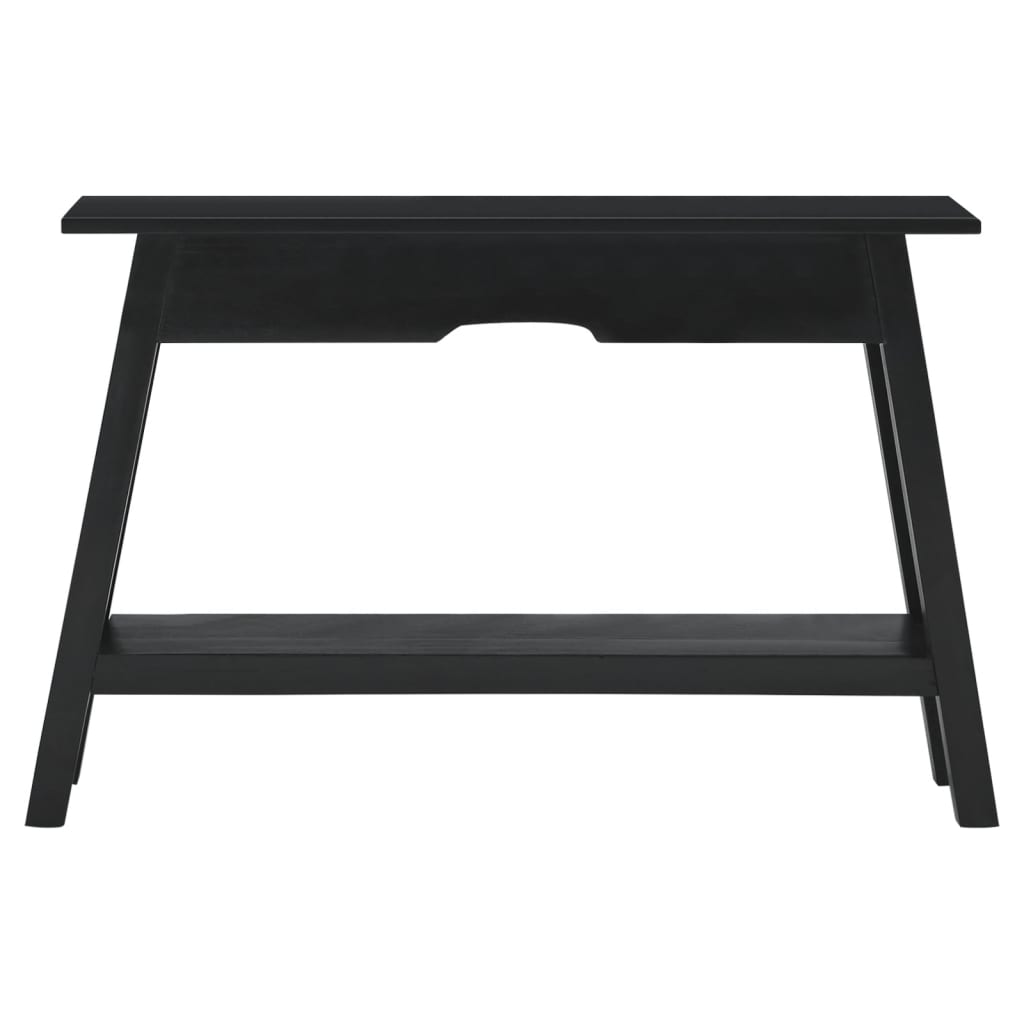 Table console noir 110x30x75 cm bois massif d'acajou