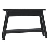 Table console noir 110x30x75 cm bois massif d'acajou