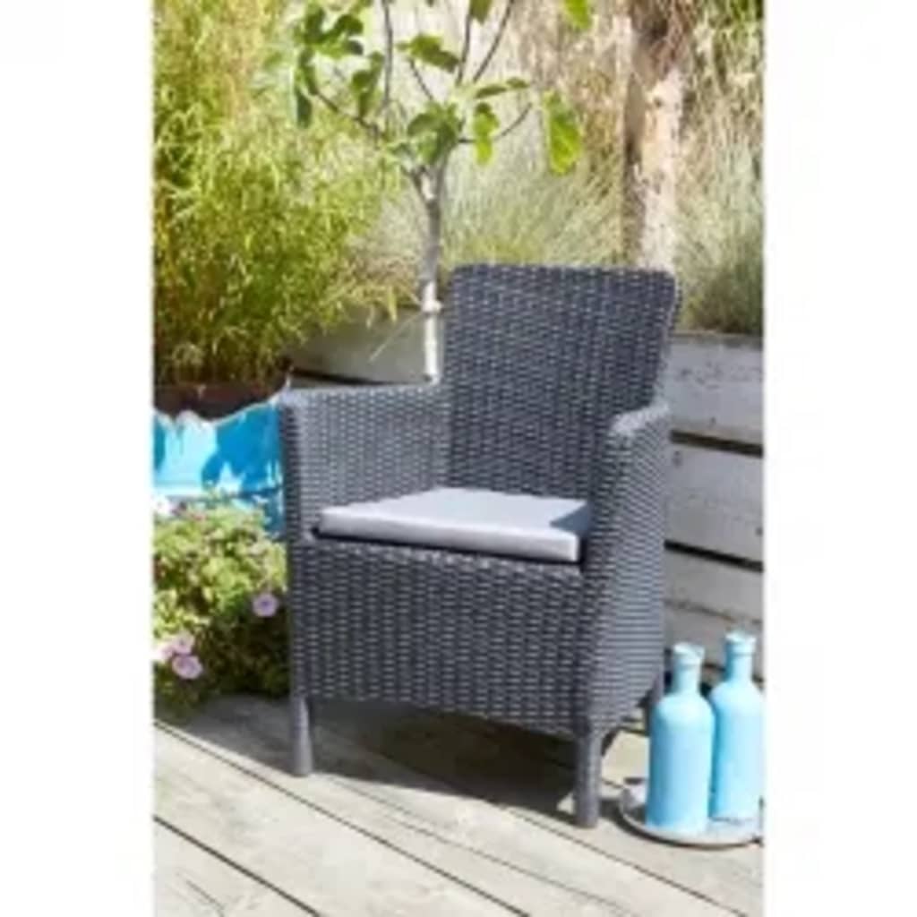 Allibert Chaises à dîner de jardin 2 pcs Trenton Graphite