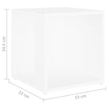 White side table 33x33x34.5 cm Chipboard