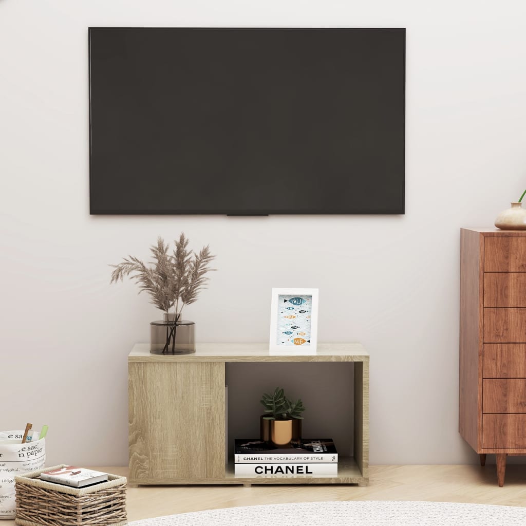 Meuble TV Chêne sonoma 60x24x32 cm Aggloméré