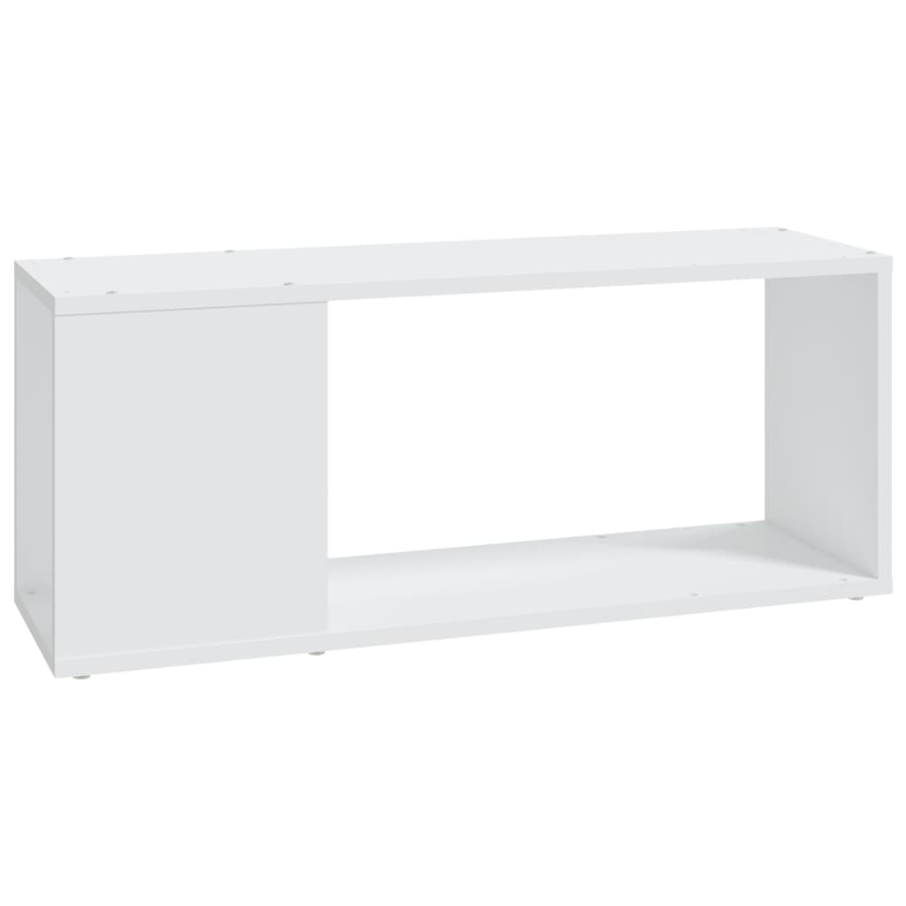 Meuble TV Blanc 80x24x32 cm Bois d'ingénierie