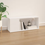 White TV cabinet 80x24x32 cm Engineered wood