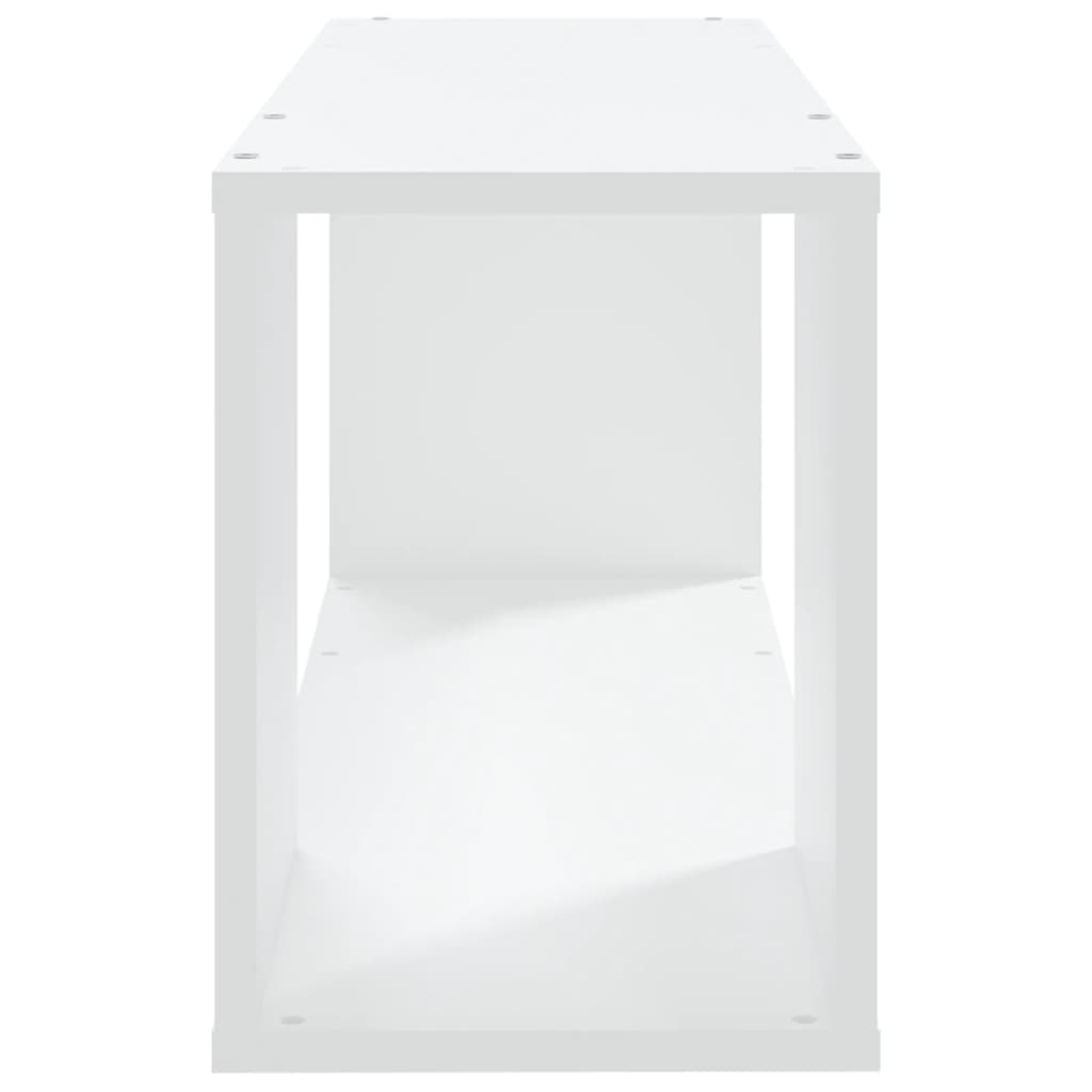 Meuble TV Blanc 80x24x32 cm Bois d'ingénierie