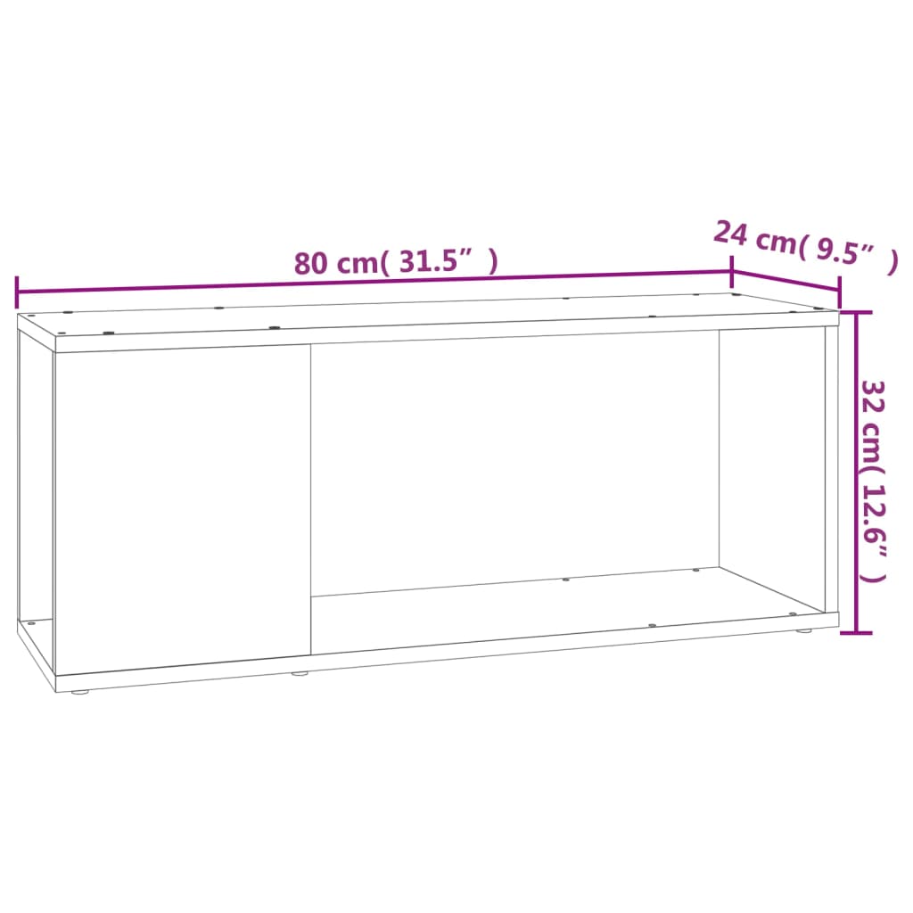 TV cabinet Sonoma oak 80x24x32 cm Engineered wood