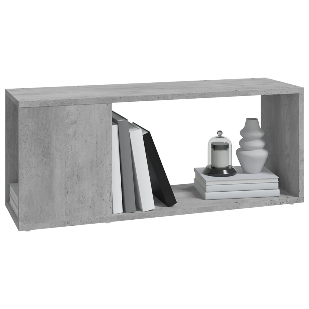 Meuble TV Gris béton 80x24x32 cm Bois d'ingénierie