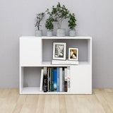 White TV cabinet 80x24x63 cm Engineered wood