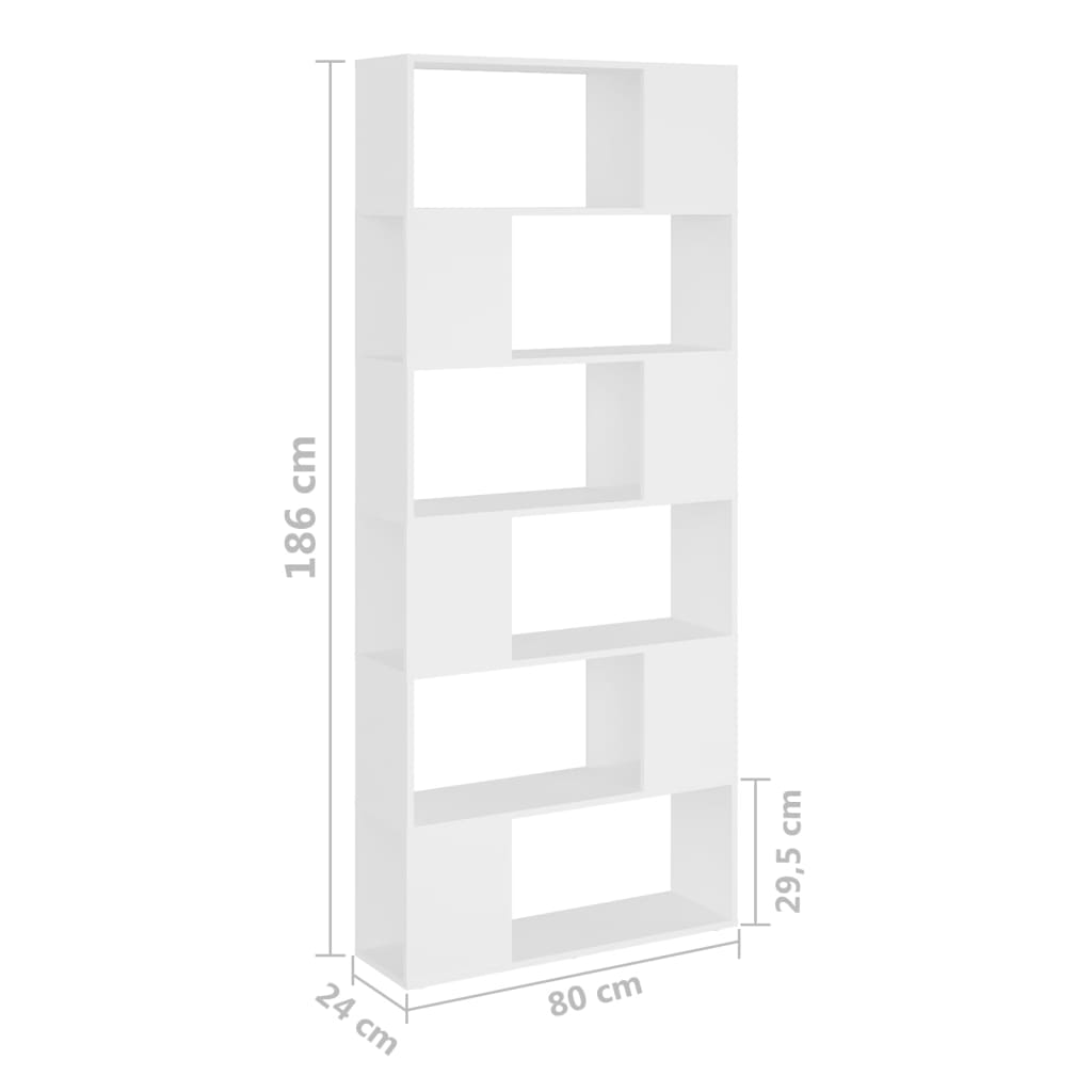 Bibliothèque/Séparateur de pièce Blanc Bois d'ingénierie