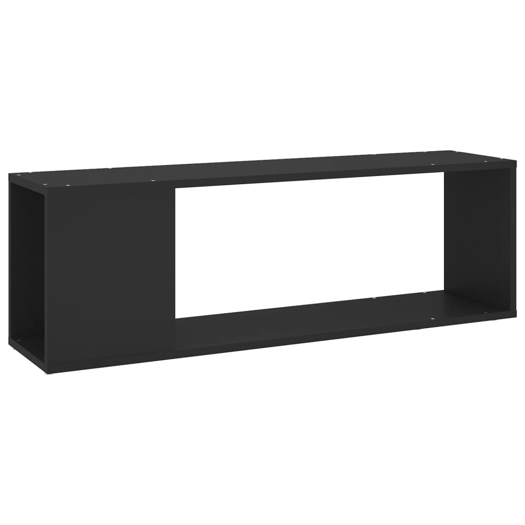 Black TV cabinet 100x24x32 cm Engineered wood