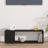 Black TV cabinet 100x24x32 cm Engineered wood