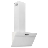 60 cm wall hood Steel and tempered glass White