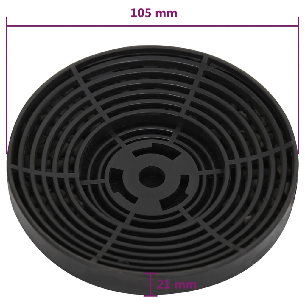 Carbon filters for kitchen hood 2 pcs 105x21 mm