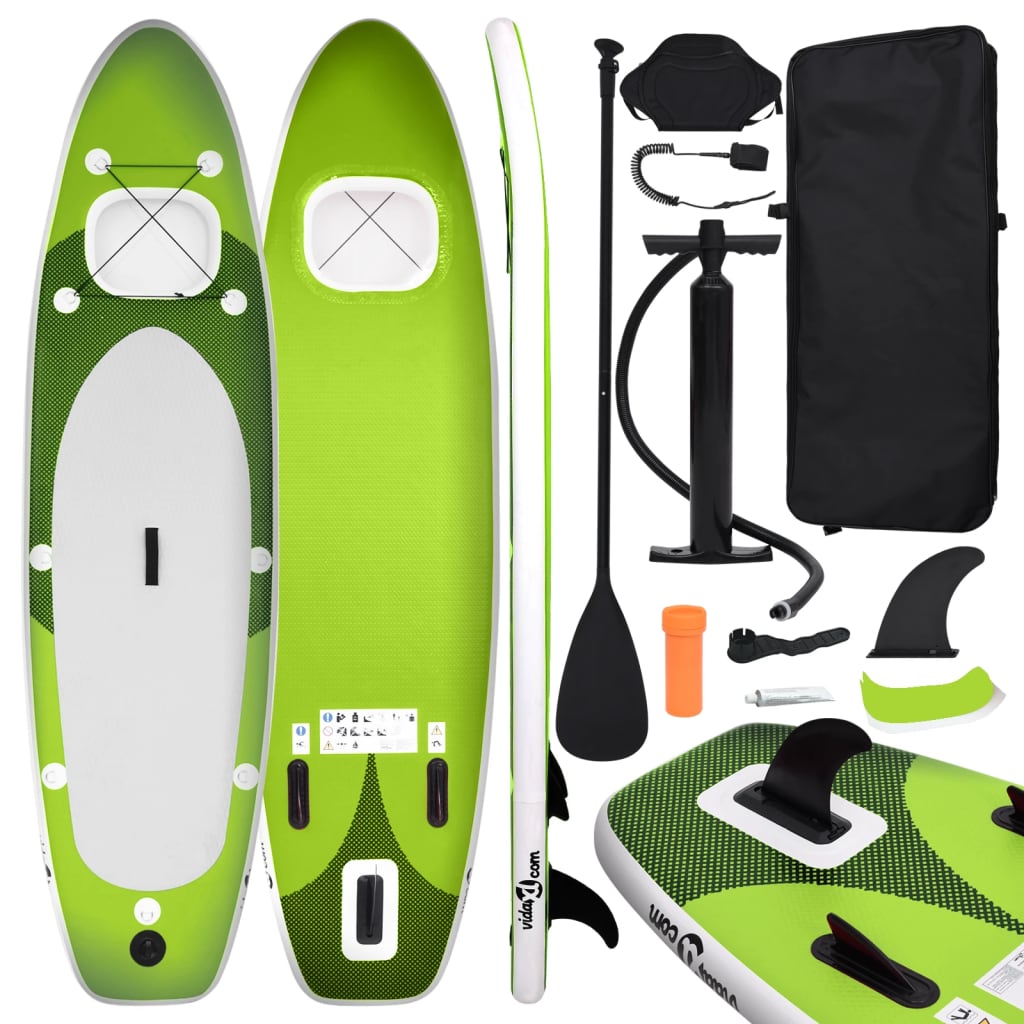 Inflatable SUP board set Green 330x76x10 cm