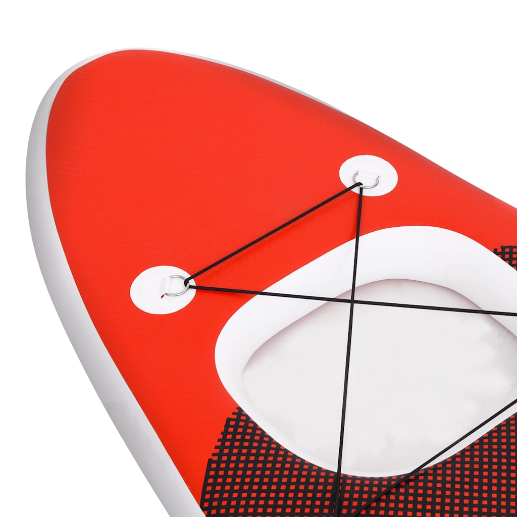 Ensemble de planche SUP gonflable rouge 360x81x10 cm