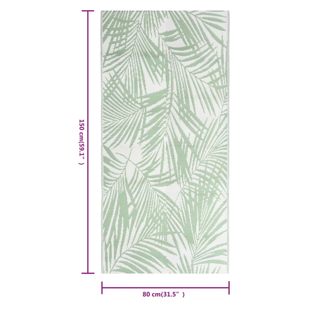 Tapis d'extérieur Vert 80x150 cm PP