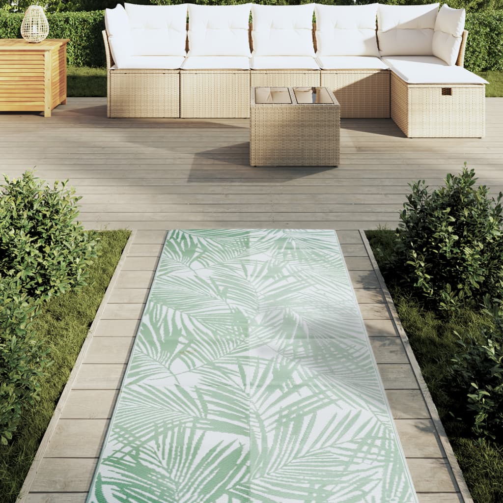 Tapis d'extérieur vert 80x250 cm PP