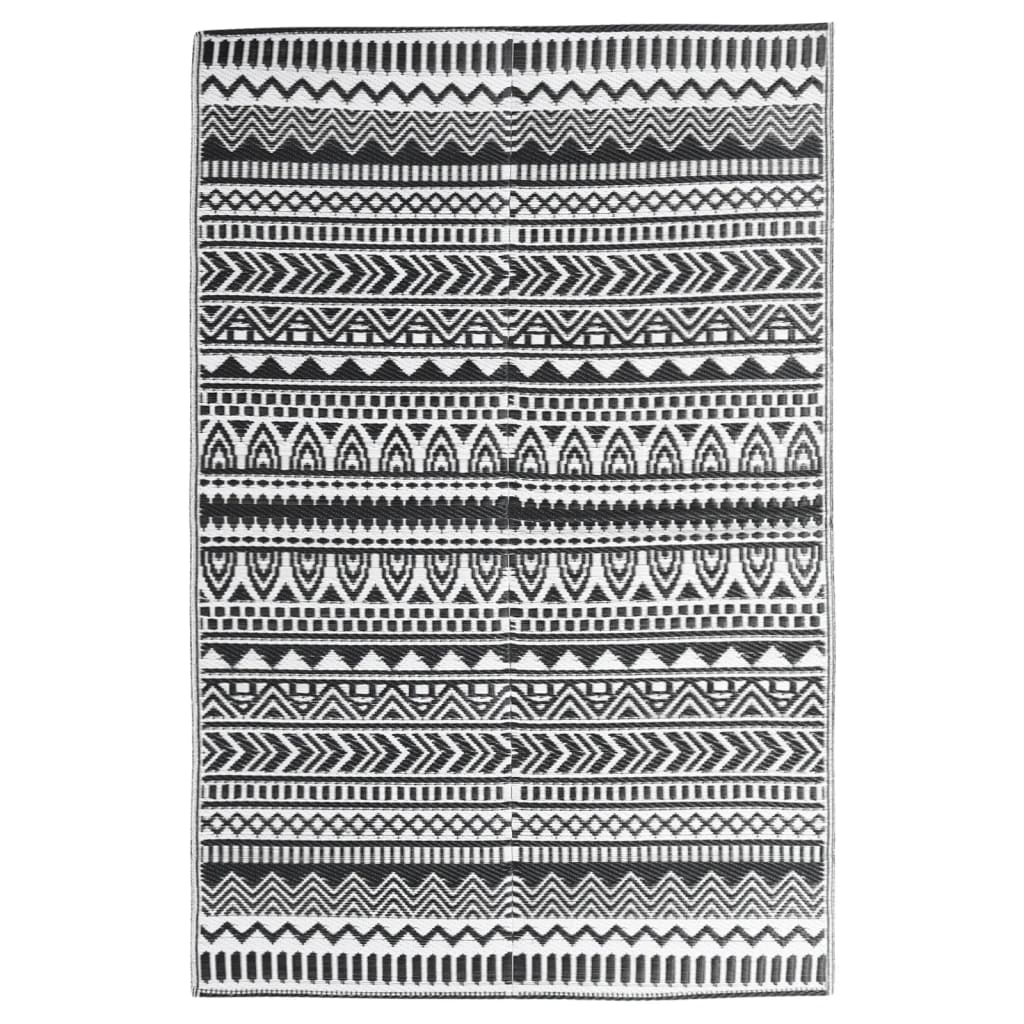 Tapis d'extérieur Noir 160x230 cm PP