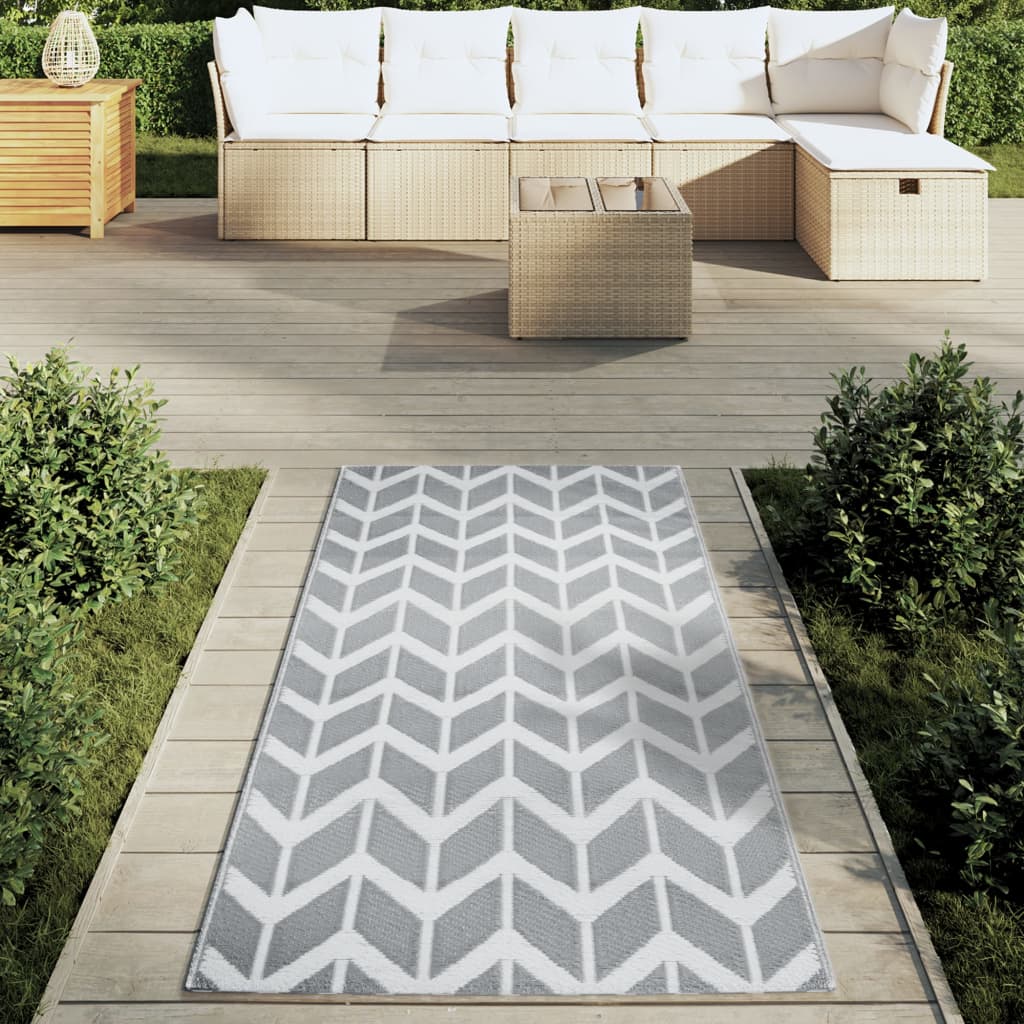 Tapis d'extérieur Gris 80x150 cm PP