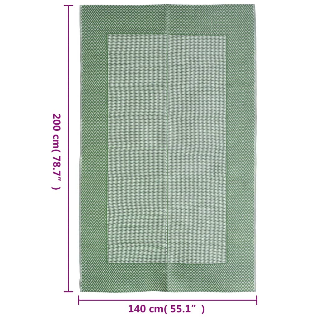 Tapis d'extérieur Vert 140x200 cm PP