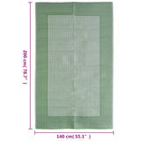 Tapis d'extérieur Vert 140x200 cm PP