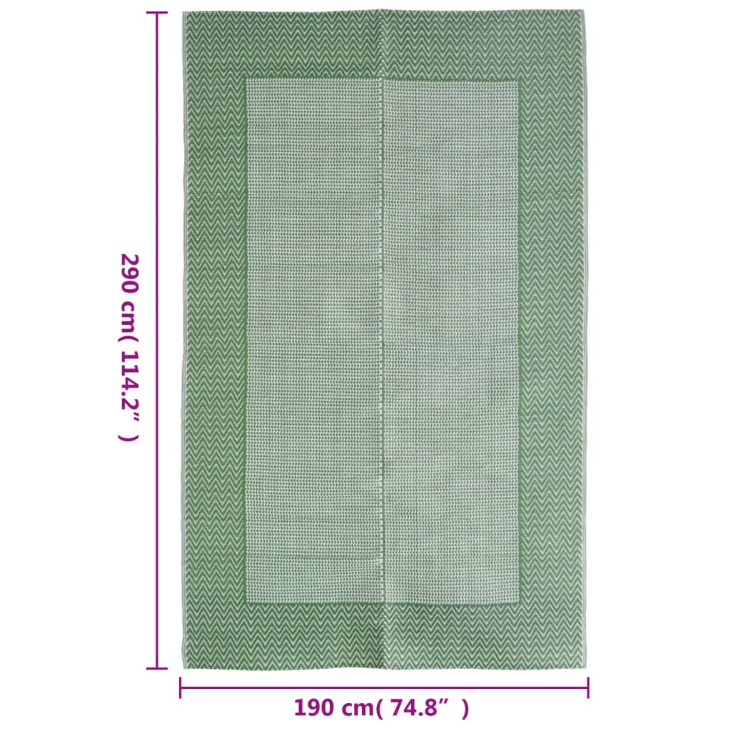 Tapis d'extérieur Vert 190x290 cm PP