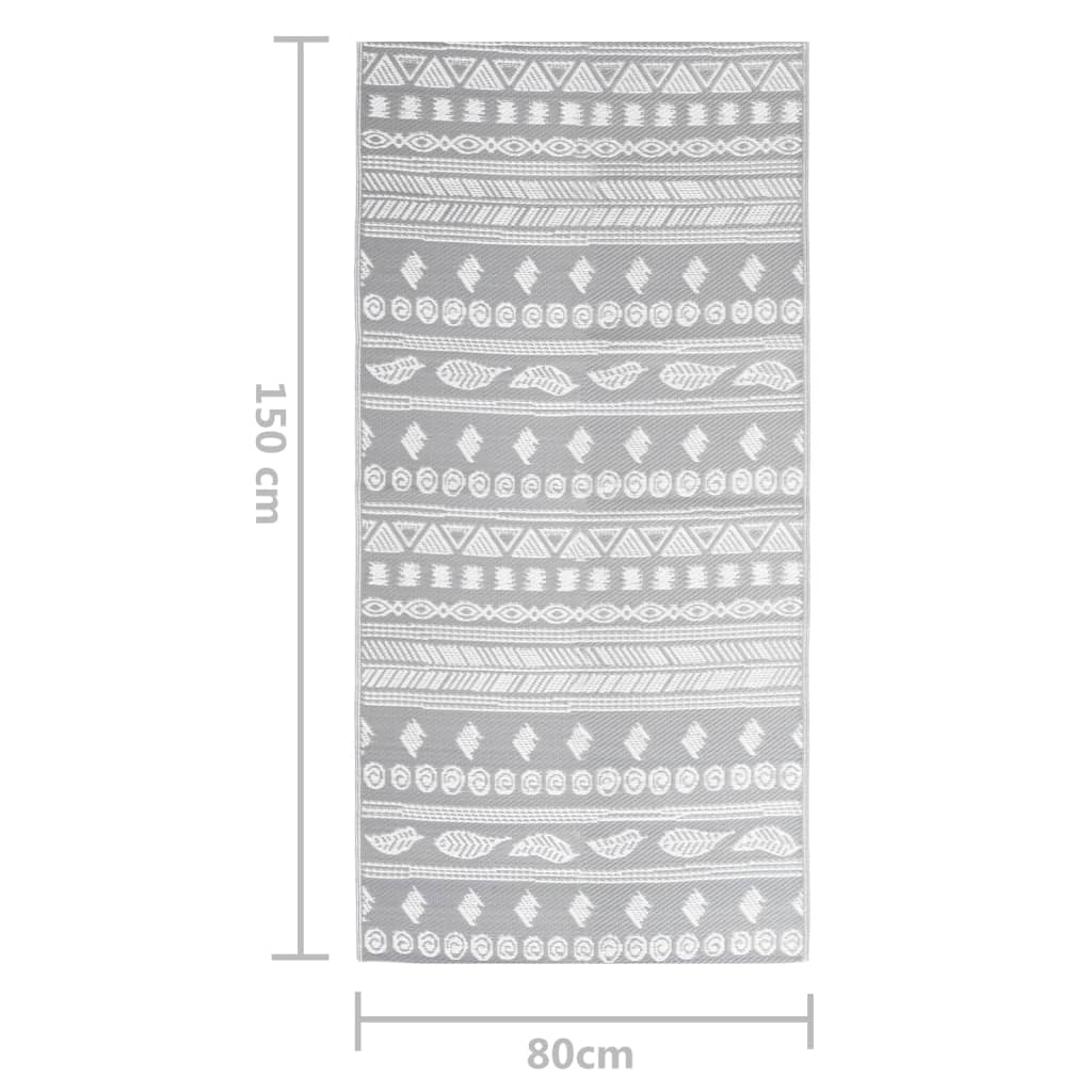 Tapis d'extérieur Gris 80x150 cm PP