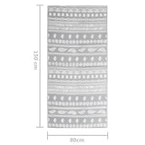 Tapis d'extérieur Gris 80x150 cm PP