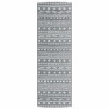 Tapis d'extérieur gris 80x250 cm PP