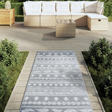 Tapis d'extérieur gris 80x250 cm PP