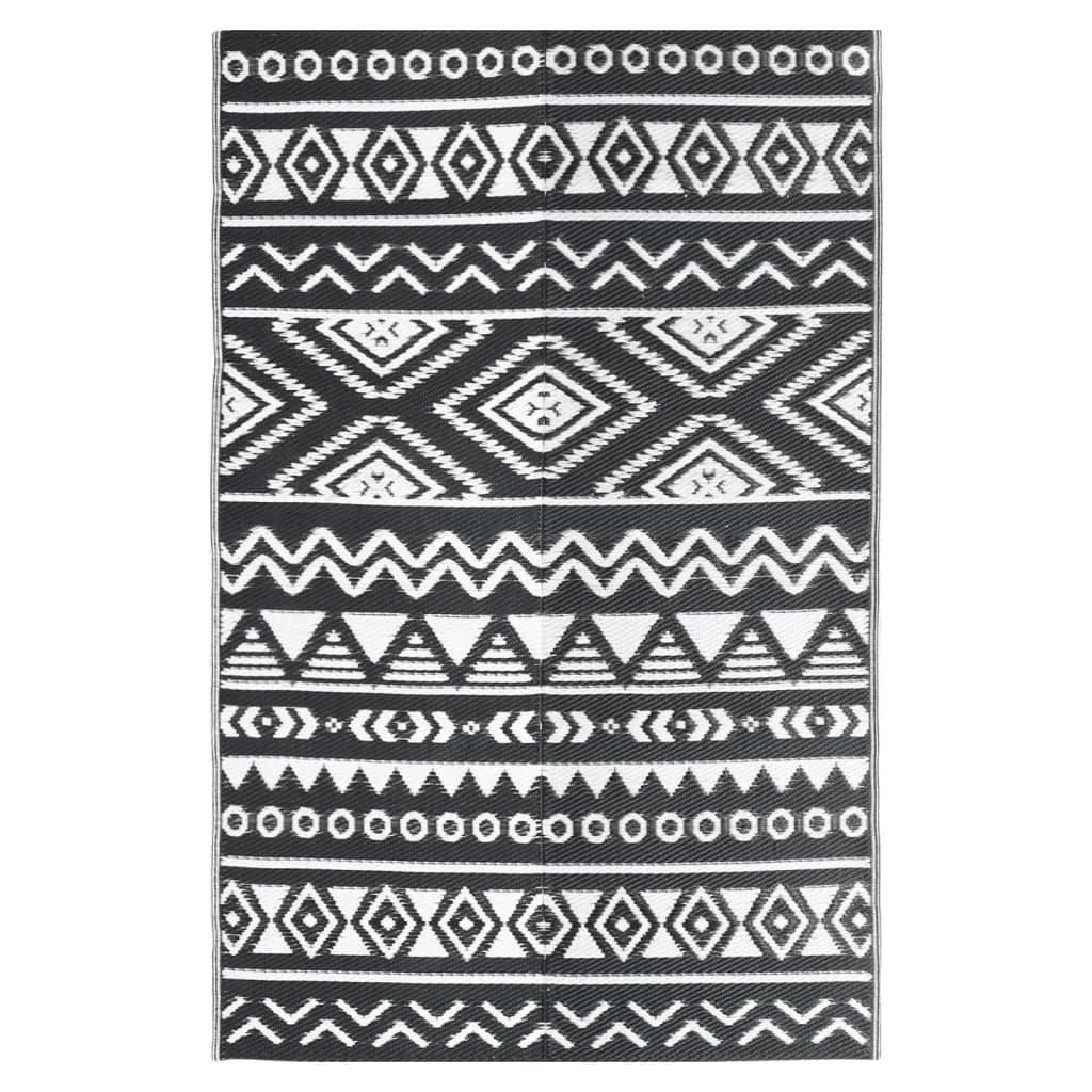 Tapis d'extérieur Noir 160x230 cm PP