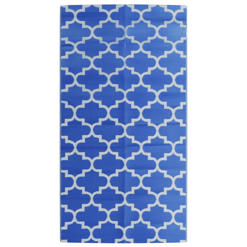 Tapis d'extérieur bleu 80x150 cm PP