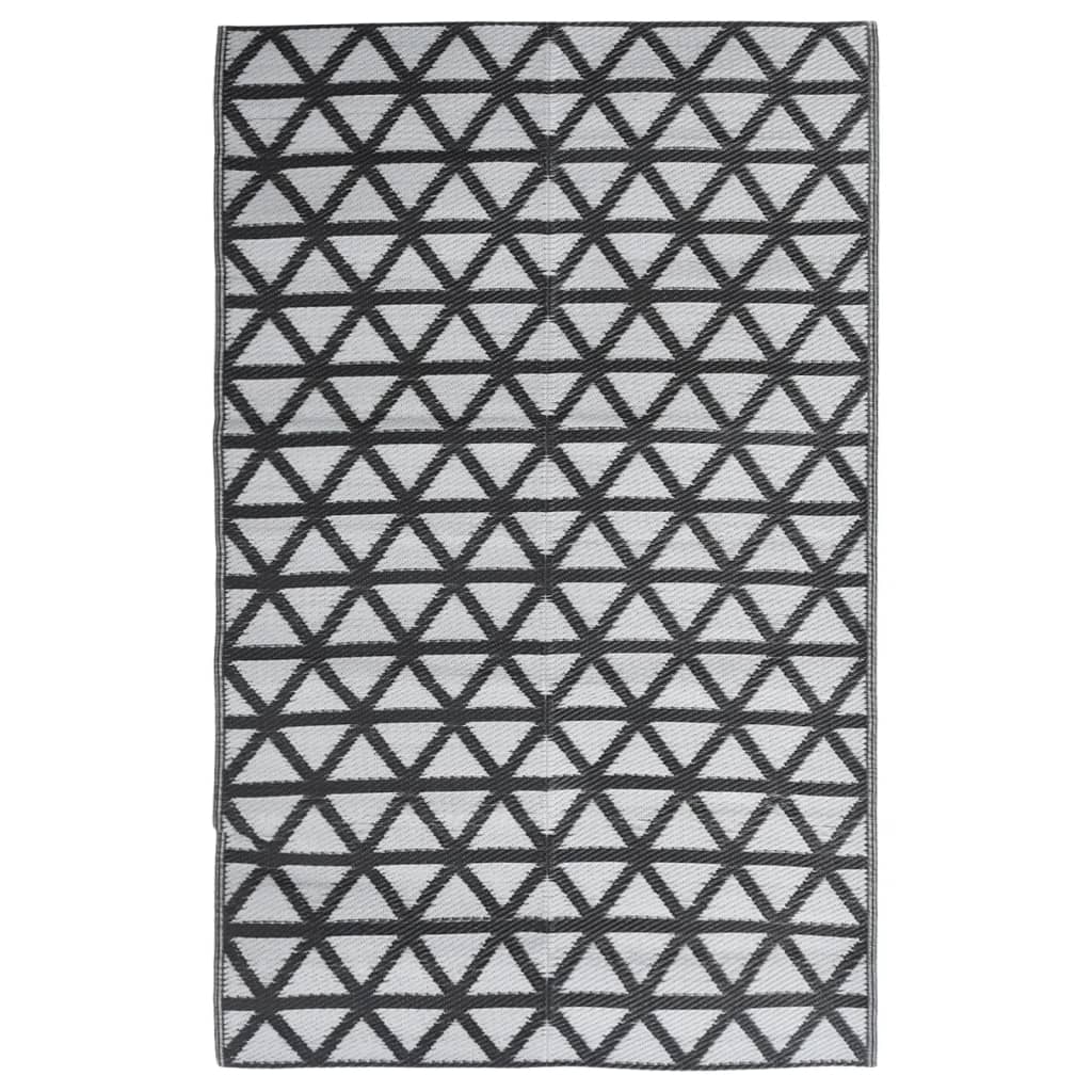 Tapis d'extérieur Noir 140x200 cm PP