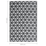 Tapis d'extérieur Noir 140x200 cm PP