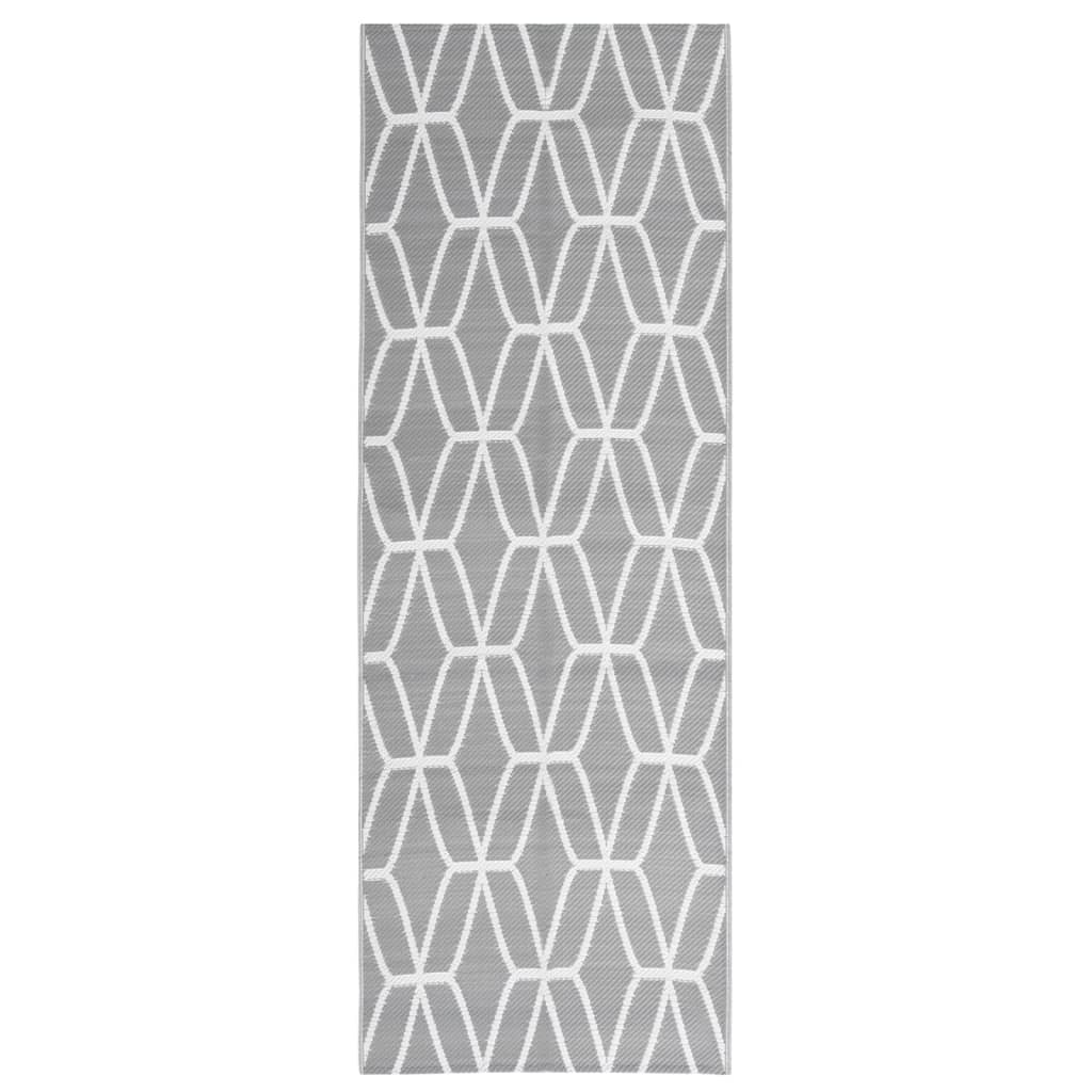 Tapis d'extérieur Gris 80x250 cm PP