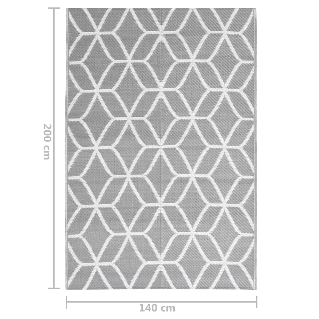 Tapis d'extérieur Gris 140x200 cm PP