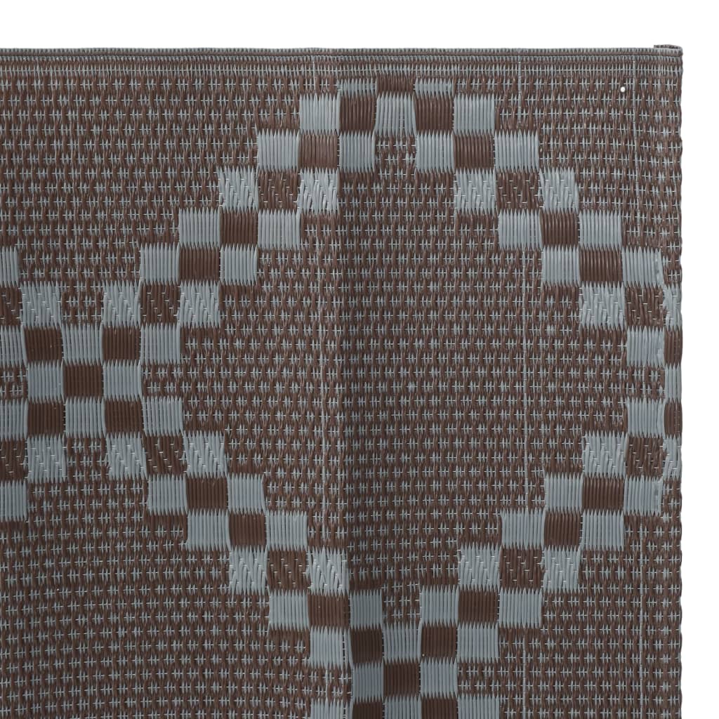 Tapis d'extérieur marron 80x250 cm PP