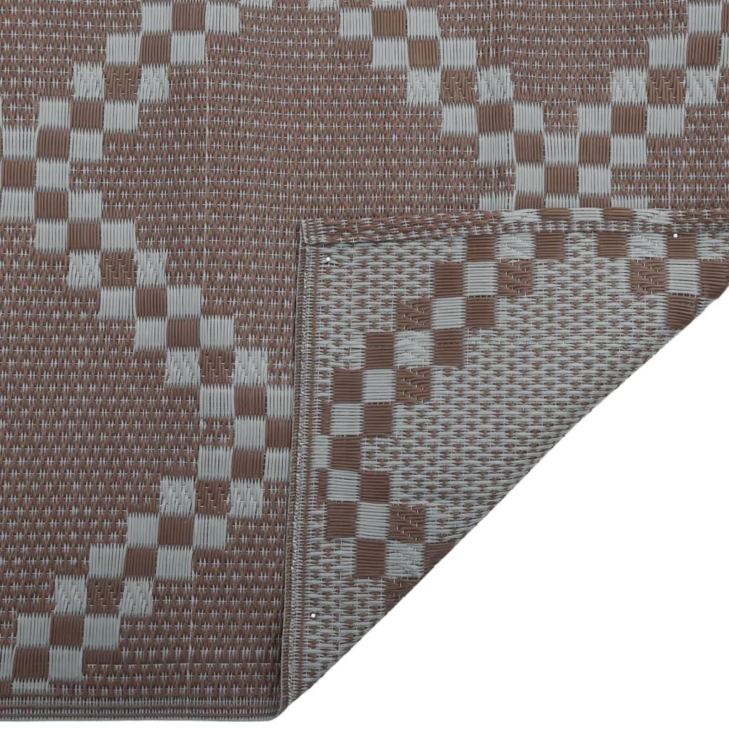 Tapis d'extérieur marron 80x250 cm PP