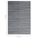 Tapis d'extérieur Anthracite 140x200 cm PP